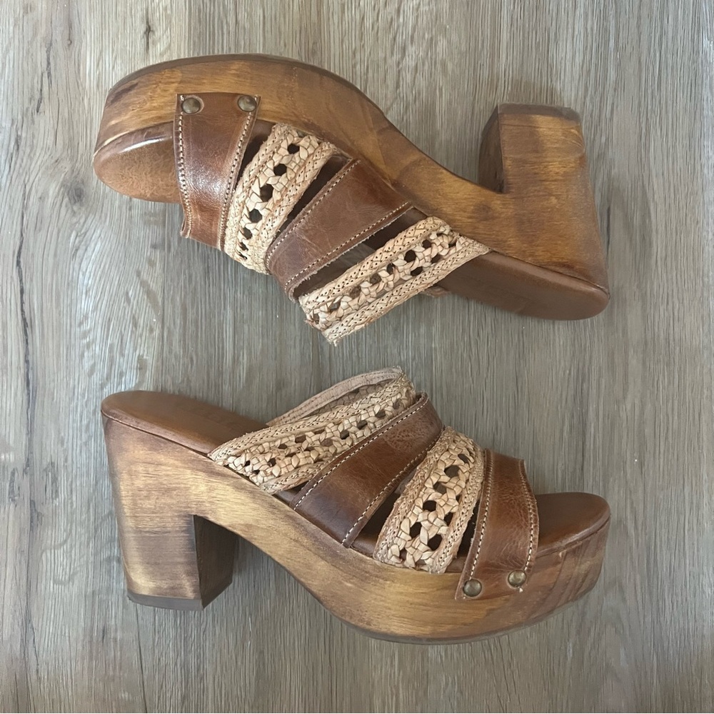 Bed Stu Crystal Platform Heeled Sandals size 10